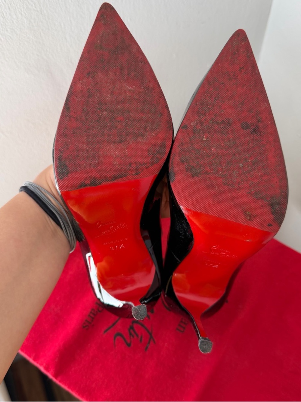 Christian Louboutin So Kate Pointed Toe Pump 120mm Black patent leather US 7.5 - Picture 12 of 16